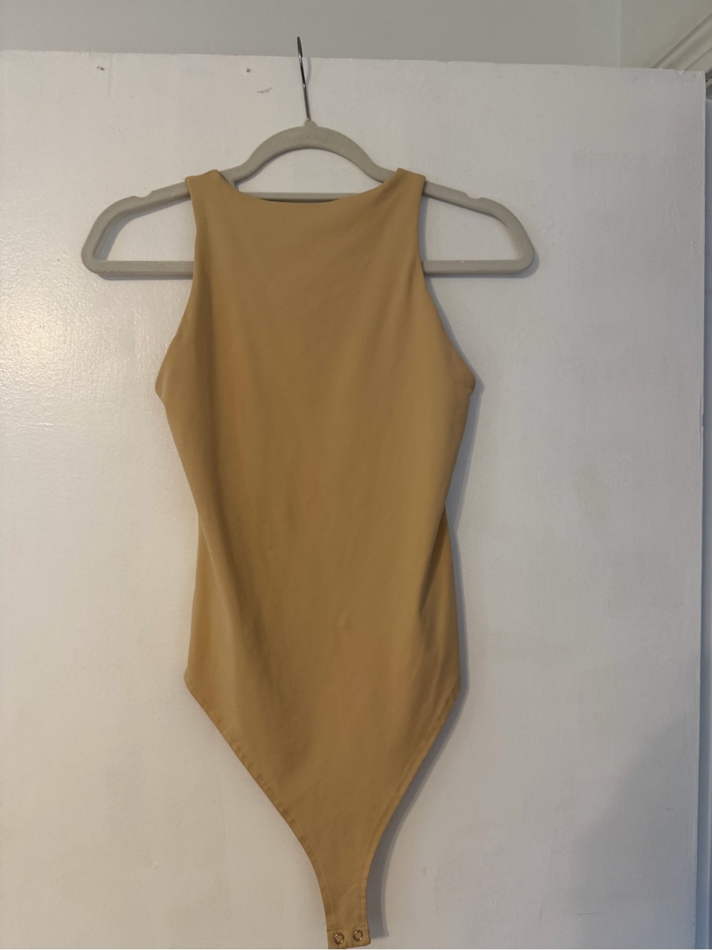 ReoRia Mustard Yellow Girls' Sleeveless One-Piece Bodysuit - Picture 2 of 3